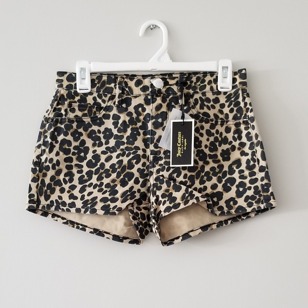 Juicy Couture Black Label Leopard Shorts